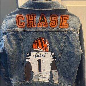 Custom Denim Jacket with Chase Graphic